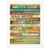 "Dog Rules" By Marla Rae, Ready to Hang Framed Print, White Frame