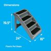 Pet Plastic Pet Steps, Foldable, Helps Your Pet Get Up & Down - Supports Up To 150lbs