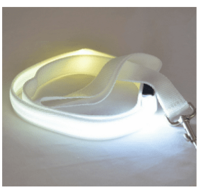LED Luminous Traction Belt Dog Leash (Option: White-Rechargeable Sling)