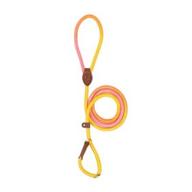 Colorful Durable Bold Nylon Pet Hand Holding Rope (Option: Yellow And Pink Orange-S)
