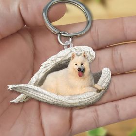 Creative Fashion Cute Dog-shaped Acrylic Keychain (Color: Mosaya)