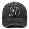 DAD MOM letter embroidered wash baseball cap outdoor sports wash cotton sunshade cap