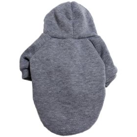 Pet Sweatshirt With Hoodie; Machine Washable Sweater For Dogs Puppies Sweater Clothes Apparel (Color: grey)