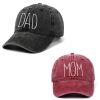 DAD MOM letter embroidered wash baseball cap outdoor sports wash cotton sunshade cap