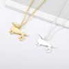 Stainless Steel Necklace Pet Puppy Shape Cute Dog Pendant