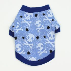 Cartoon Printed Dog T-shirt (Option: Skull-XL)